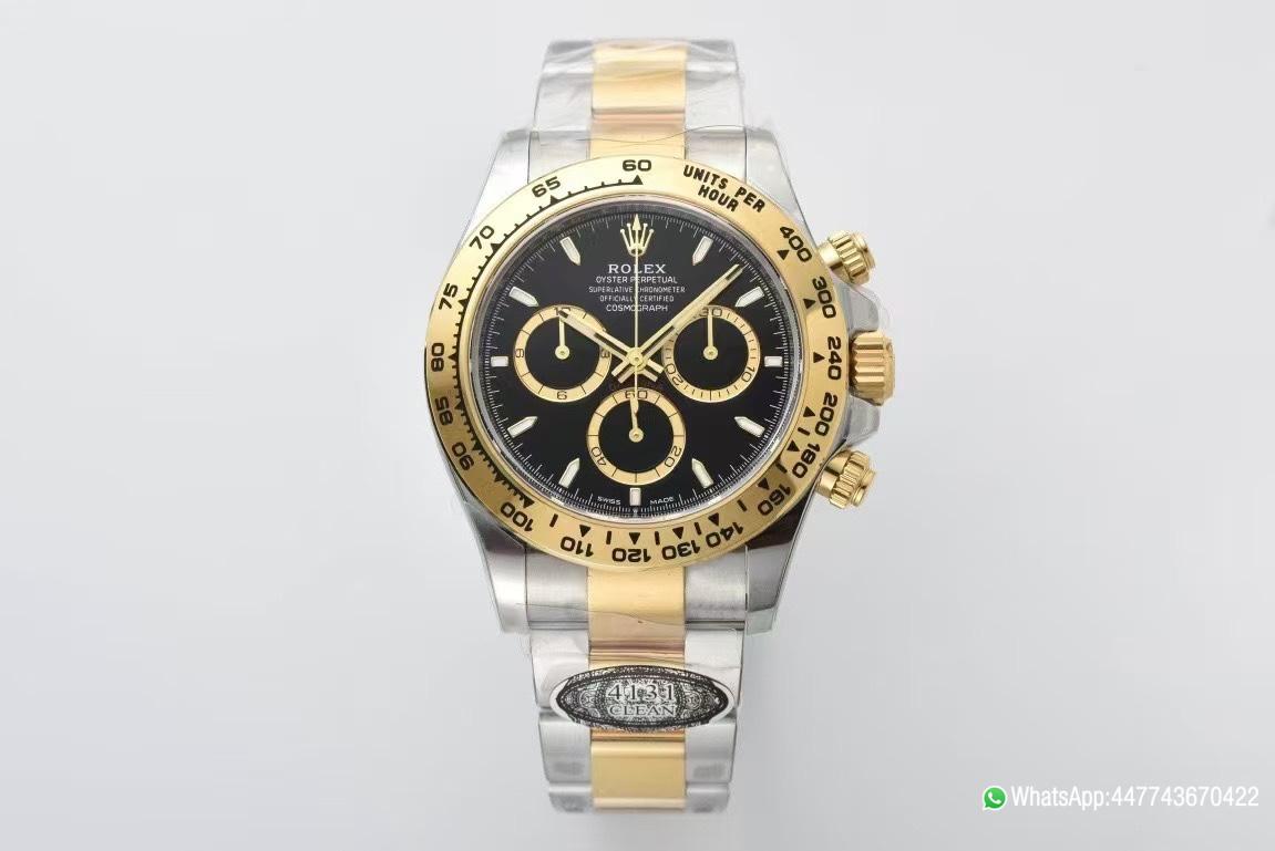 Victory Factory Daytona 126503 Black and Gold Counter Rings Dial 904L Steel Case Yellow Gold Bezel SH4131 Movement Oystersteel and Yellow Gold Band 01 Clean Factory Daytona 126503 Black and Gold Counter Rings Dial 904L Steel Case Yellow Gold Bezel SH4131 Movement Oystersteel and Yellow Gold Band 01