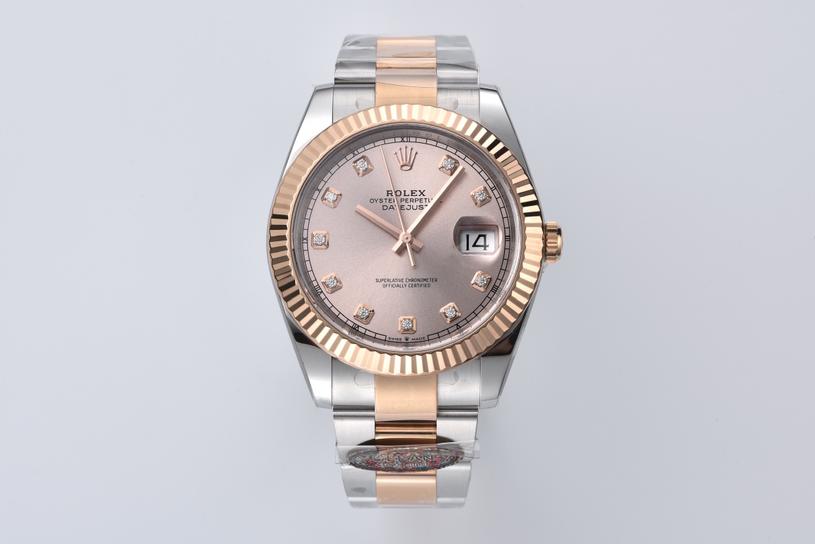 Victory Datejust 126331 41mm Rose Gold Sundust Dial with Diamond Markers Rose Gold Bezel 3235 Movement Two Tone Oyster Bracelet 01 Clean Datejust 126331 41mm Rose Gold Sundust Dial with Diamond Markers Rose Gold Bezel 3235 Movement Two Tone Oyster Bracelet 01