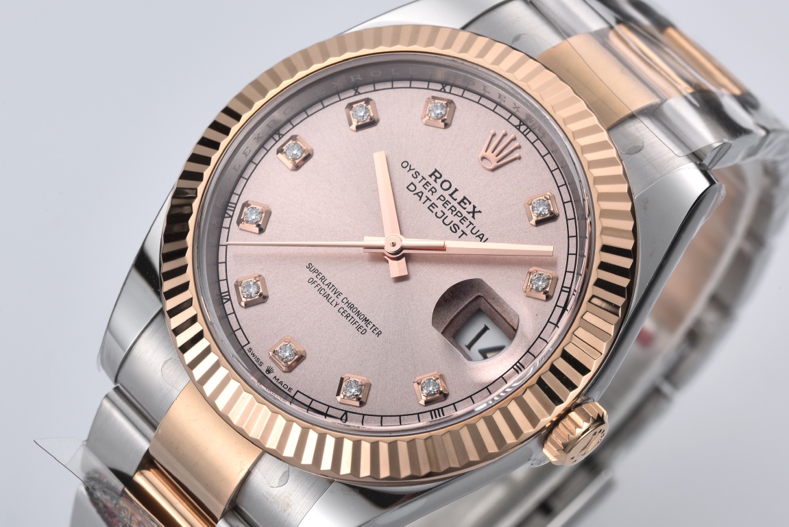 Victory Datejust 126331 41mm Rose Gold Sundust Dial with Diamond Markers Rose Gold Bezel 3235 Movement Two Tone Oyster Bracelet 02 Clean Datejust 126331 41mm Rose Gold Sundust Dial with Diamond Markers Rose Gold Bezel 3235 Movement Two Tone Oyster Bracelet 02