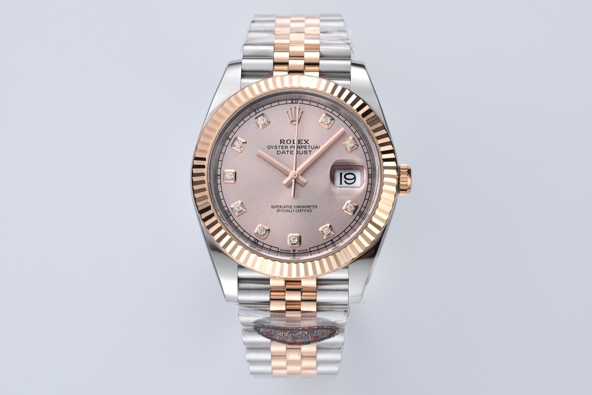 Victory Datejust 126331 41mm Rose Gold Sundust Dial with diamond Markers Rose Gold Bezel 3235 Movement Two Tone Jubilee Bracelet 01 Clean Datejust 126331 41mm Rose Gold Sundust Dial with diamond Markers Rose Gold Bezel 3235 Movement Two Tone Jubilee Bracelet 01