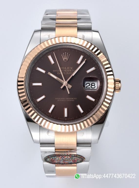 Victory Factory Datejust 126331 41mm 904L Steel Case Chocolate Dial with Stick Markers Rose Gold Bezel 3235 Movement Two Tone Oyster Bracelet 00 Clean Factory Datejust 126331 41mm 904L Steel Case Chocolate Dial with Stick Markers Rose Gold Bezel 3235 Movement Two Tone Oyster Bracelet 00