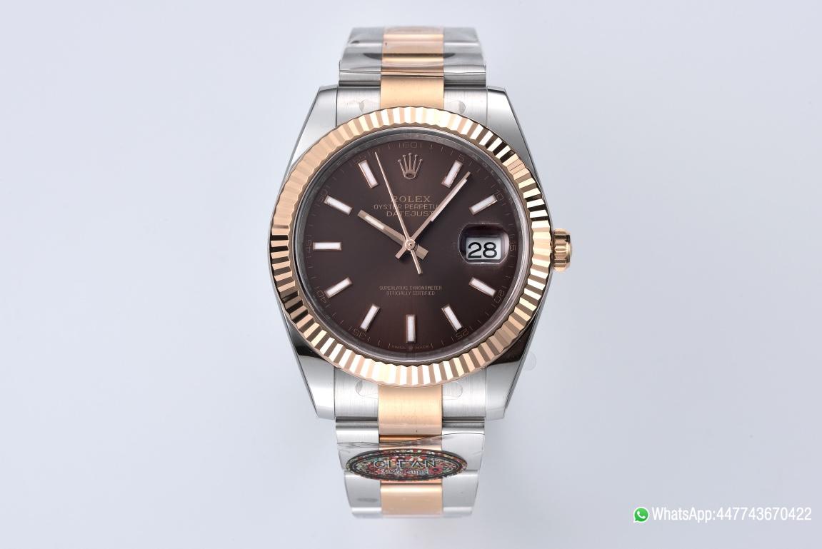 Victory Factory Datejust 126331 41mm 904L Steel Case Chocolate Dial with Stick Markers Rose Gold Bezel 3235 Movement Two Tone Oyster Bracelet 01 Clean Factory Datejust 126331 41mm 904L Steel Case Chocolate Dial with Stick Markers Rose Gold Bezel 3235 Movement Two Tone Oyster Bracelet 01