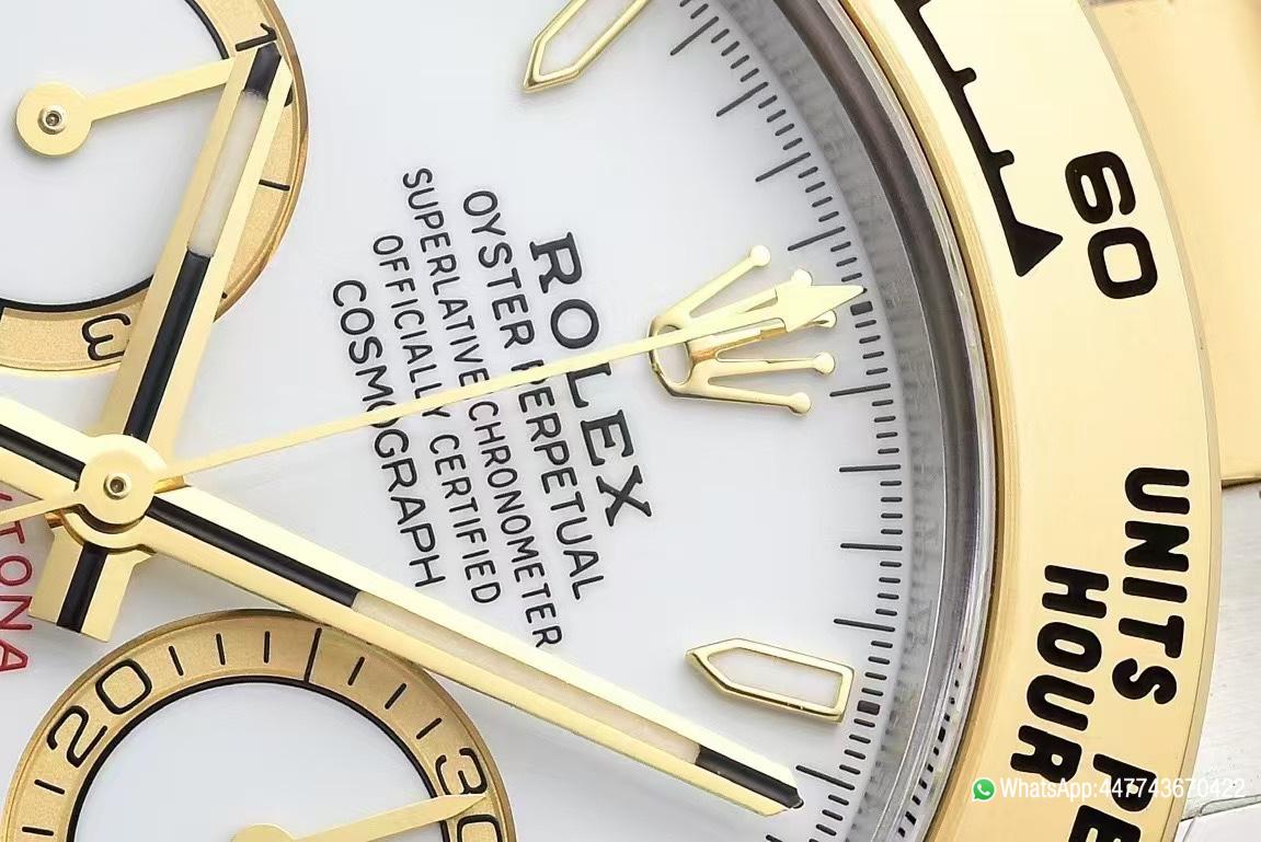 Victory Factory Daytona 126503 White Dial with Gold Eye Sub Dial Two Tone Yellow Gold Steel Bracelet Gold Bezel SH4131 Movement 04 Clean Factory Daytona 126503 White Dial with Gold Eye Sub Dial Two Tone Yellow Gold Steel Bracelet Gold Bezel SH4131 Movement 04