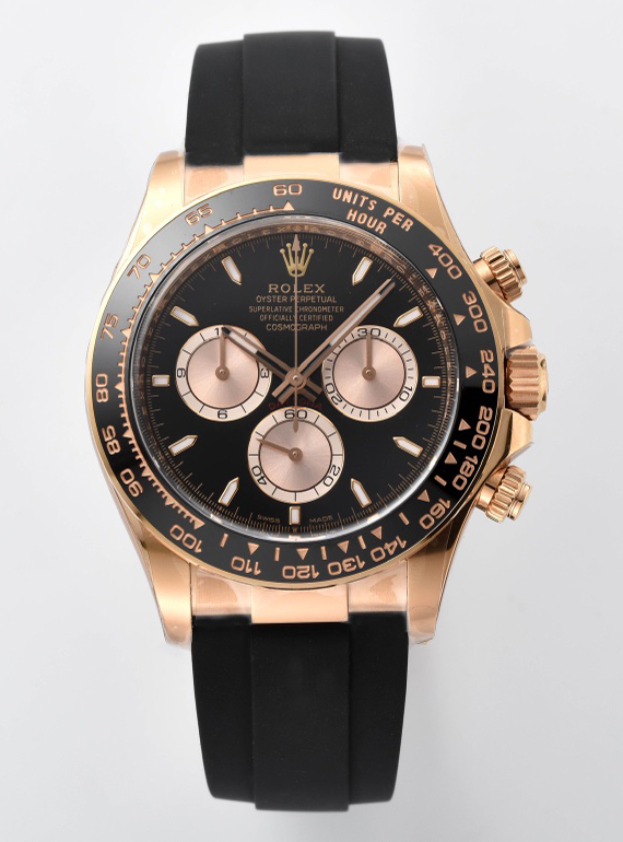 Victory Factory Daytona 126515LN 18K Rose Gold Plated Case Black and Rose Gold Dial Oysterflex Strap SH4131 Clean Factory Daytona 126515LN 18K Rose Gold Plated Case Black and Rose Gold Dial Oysterflex Strap SH4131