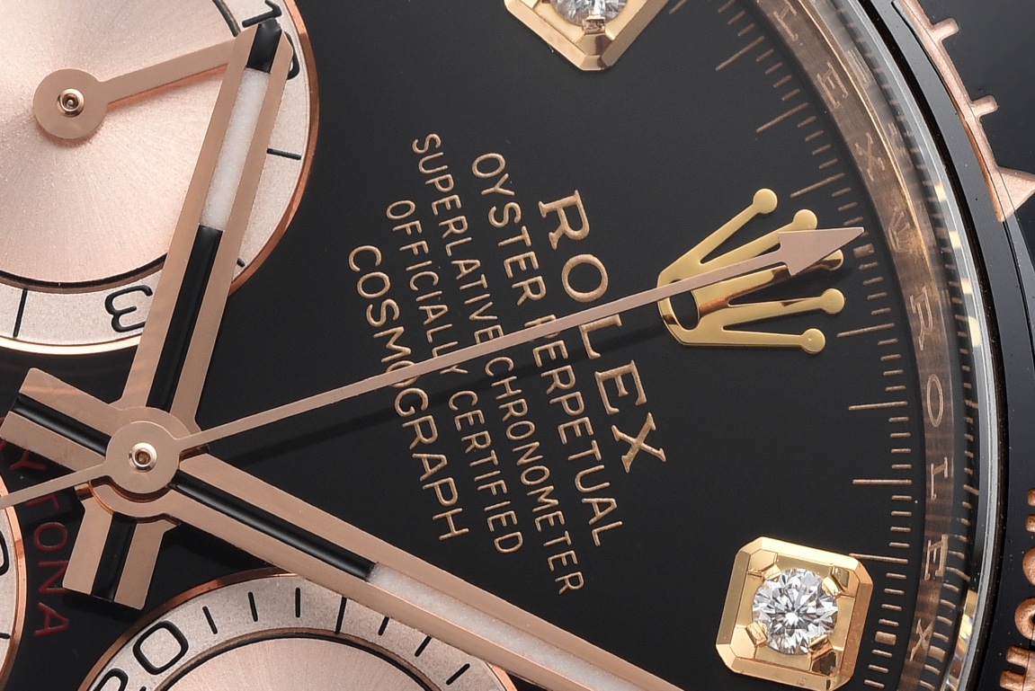 Victory Factory Daytona 126515LN Black and Sundust Diamonds Set Dial 18K Rose Gold Case Oysterflex Strap SH4131 Movement 04 Clean Factory Daytona 126515LN Black and Sundust Diamonds Set Dial 18K Rose Gold Case Oysterflex Strap SH4131 Movement 04