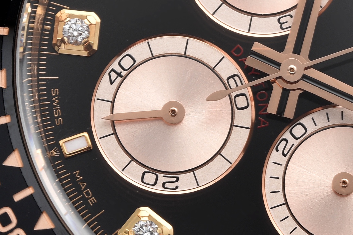 Victory Factory Daytona 126515LN Black and Sundust Diamonds Set Dial 18K Rose Gold Case Oysterflex Strap SH4131 Movement 05 Clean Factory Daytona 126515LN Black and Sundust Diamonds Set Dial 18K Rose Gold Case Oysterflex Strap SH4131 Movement 05