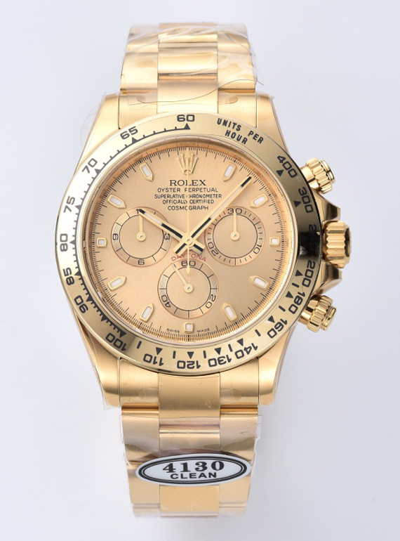 Victory Factory Rolex Daytona 116508 Full Yellow Gold Case Dial Yellow Gold Bezel Bracelet DanDong 4130 Movement 00 Clean Factory Rolex Daytona 116508 Full Yellow Gold Case Dial Yellow Gold Bezel Bracelet DanDong 4130 Movement 00