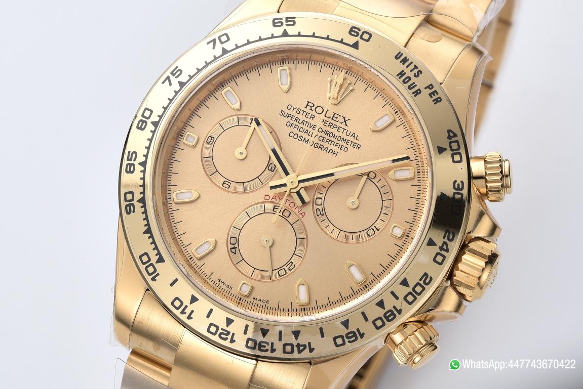Victory Factory Rolex Daytona 116508 Full Yellow Gold Case Dial Yellow Gold Bezel Bracelet DanDong 4130 Movement 03 Clean Factory Rolex Daytona 116508 Full Yellow Gold Case Dial Yellow Gold Bezel Bracelet DanDong 4130 Movement 03