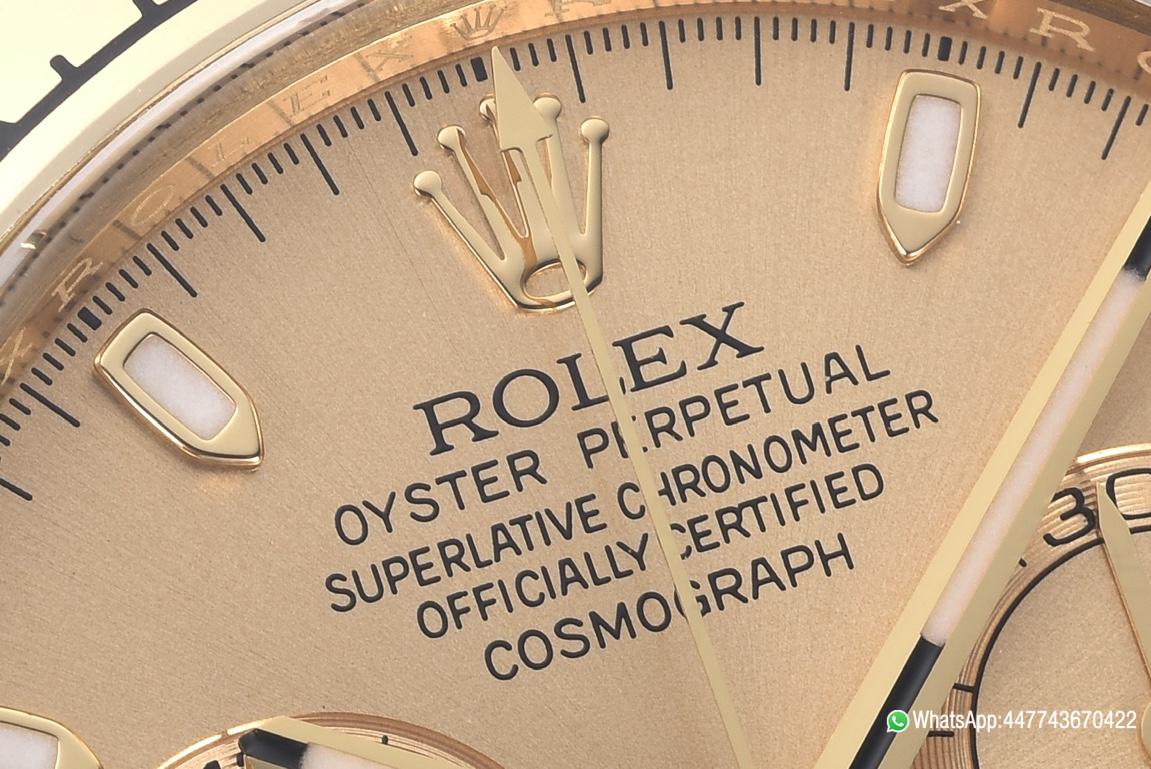 Victory Factory Rolex Daytona 116508 Full Yellow Gold Case Dial Yellow Gold Bezel Bracelet DanDong 4130 Movement 04 Clean Factory Rolex Daytona 116508 Full Yellow Gold Case Dial Yellow Gold Bezel Bracelet DanDong 4130 Movement 04