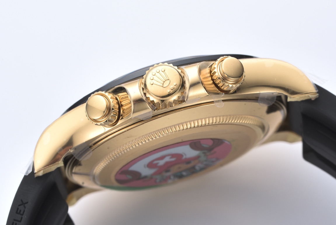 Victory Factory Rolex Daytona 116518LN 0042 Yellow Gold Dial and Case Black Ceramic Bezel Cal4130 Black Oyster Rubber Oysterflex Strap 05 Clean Factory Rolex Daytona 116518LN 0042 Yellow Gold Dial and Case Black Ceramic Bezel Cal4130 Black Oyster Rubber Oysterflex Strap 05