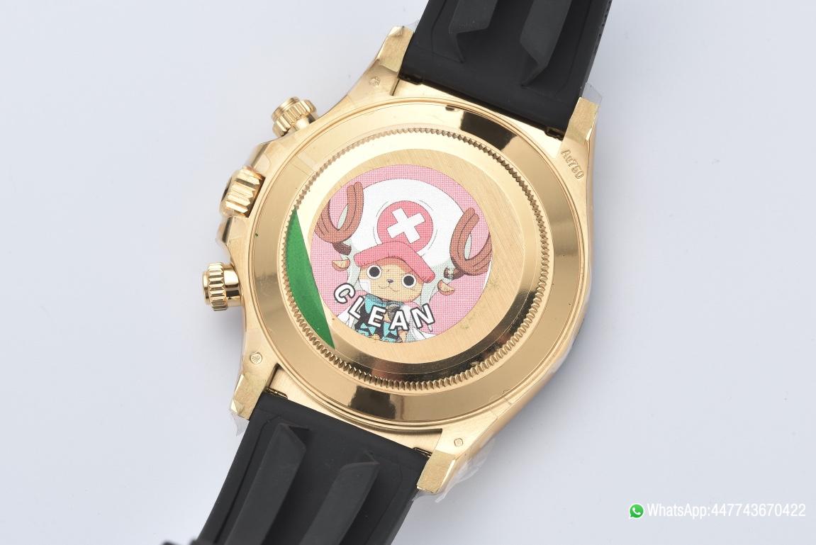 Victory Factory Rolex Daytona 116518LN 0042 Yellow Gold Dial and Case Black Ceramic Bezel Cal4130 Black Oyster Rubber Oysterflex Strap 08 Clean Factory Rolex Daytona 116518LN 0042 Yellow Gold Dial and Case Black Ceramic Bezel Cal4130 Black Oyster Rubber Oysterflex Strap 08
