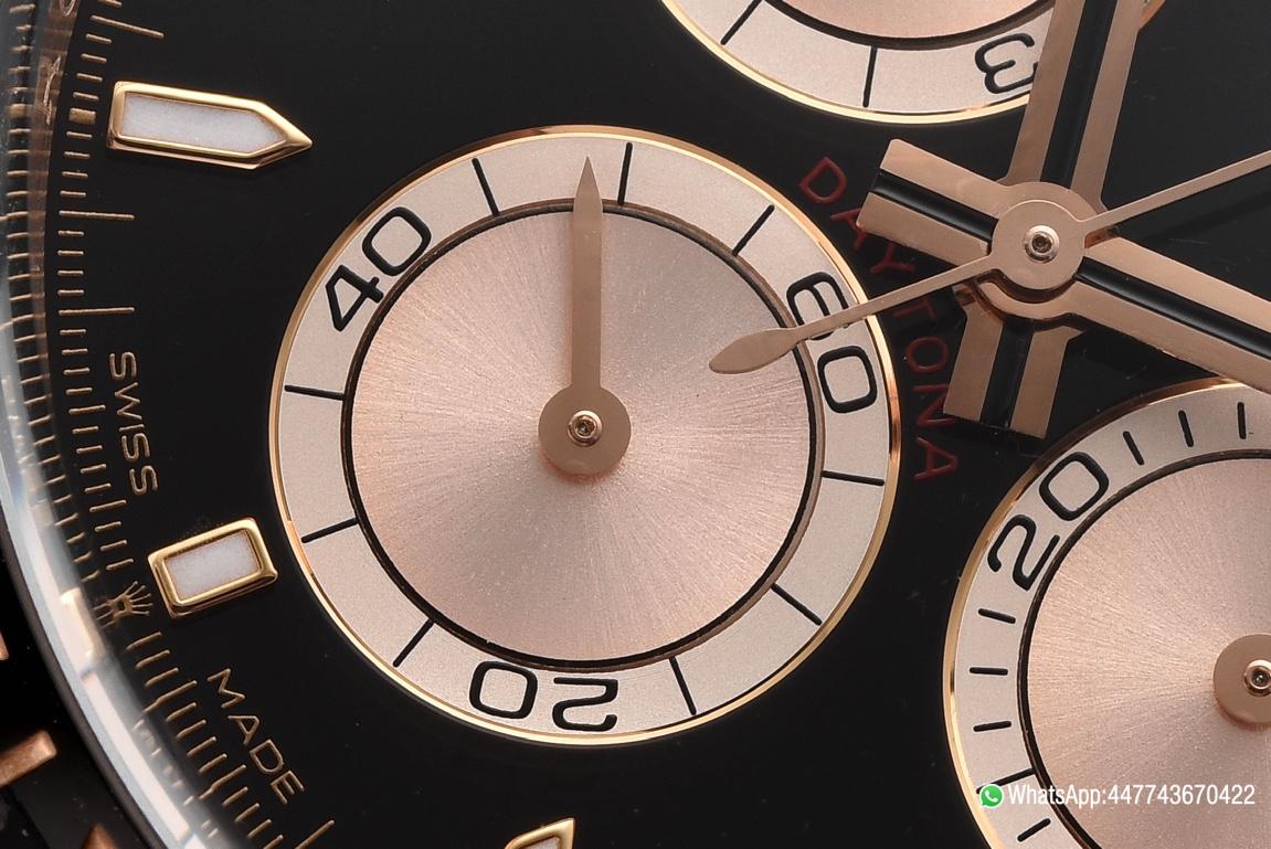 Victory Factory Rolex Daytona 126515LN 18K Rose Gold Plated Case Black and Rose Gold Dial Oysterflex Strap SH4131 05 Clean Factory Rolex Daytona 126515LN 18K Rose Gold Plated Case Black and Rose Gold Dial Oysterflex Strap SH4131 05