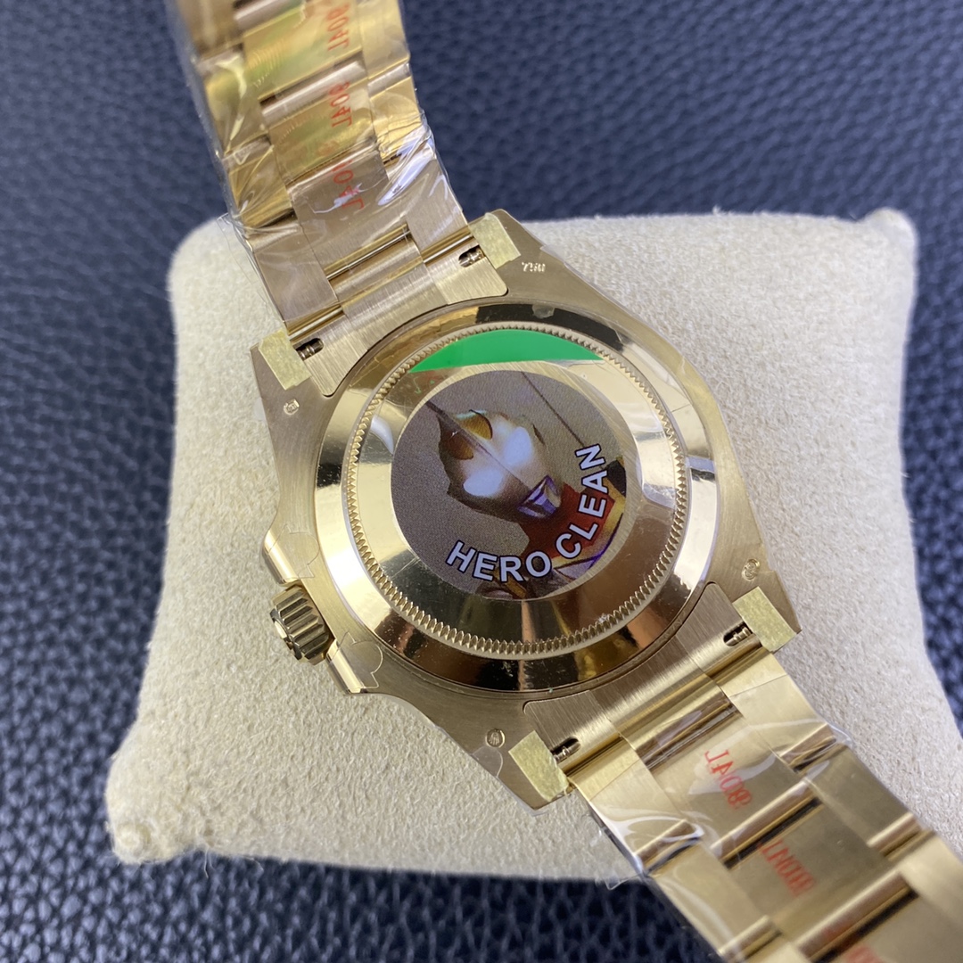 Clean Factory Submariner 116618LB 40mm Blue Dial Ceramic Bezel Full Yellow Gold Plated on Case Oyster Bracelet SH3135 Movement 08