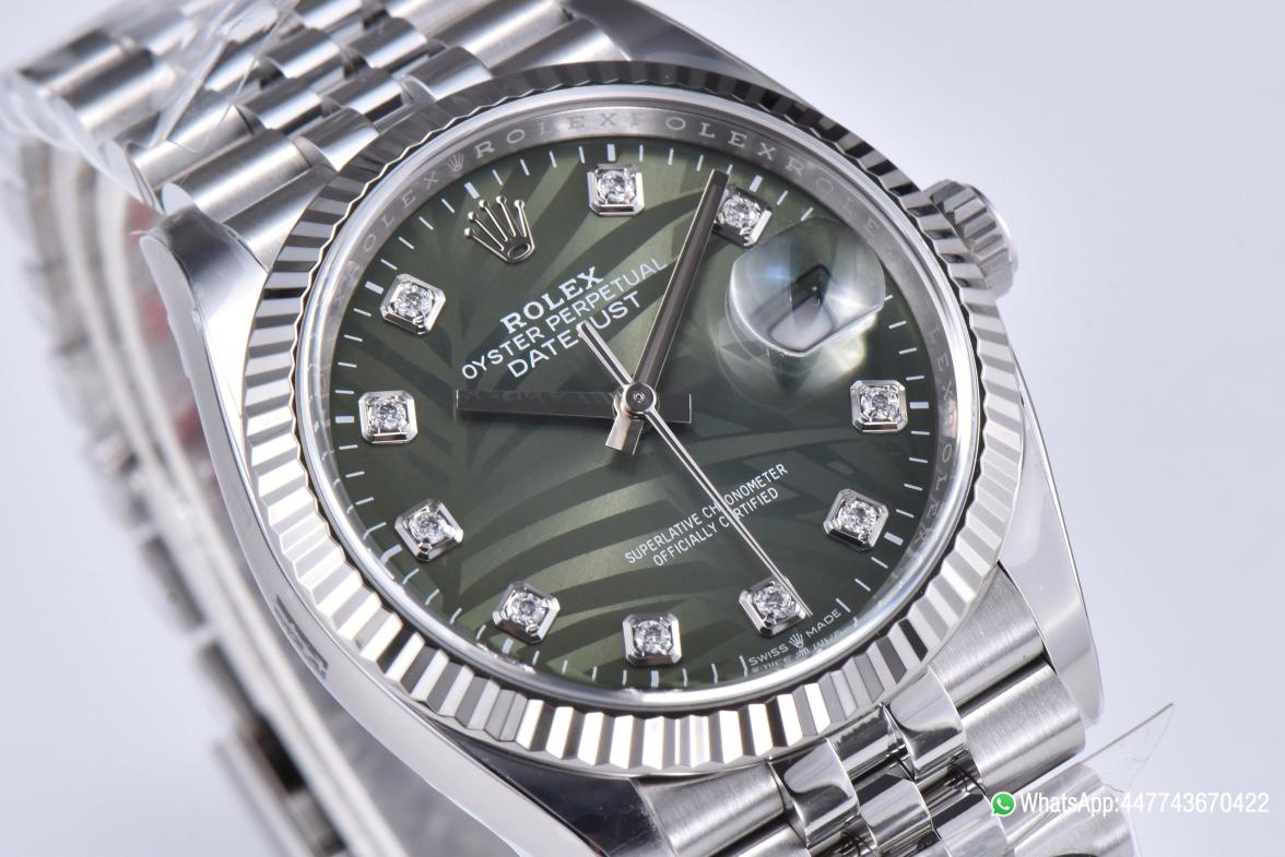 Victory Factory DateJust 36mm 126234 Green Palm motif Dial Diamond Hour Markers 904L Steel Material Jubilee Bracelet SH3235 Caliber 03 Clean Factory DateJust 36mm 126234 Green Palm motif Dial Diamond Hour Markers 904L Steel Material Jubilee Bracelet SH3235 Caliber 03