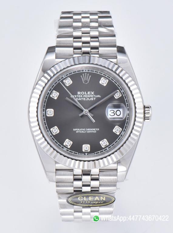 Victory Factory Datejust 36mm Gray Dial with Diamond Hour Markers 904L Steel Case Jubilee Bracelet SuperClone 3235 Movement 00 Clean Factory Datejust 36mm Gray Dial with Diamond Hour Markers 904L Steel Case Jubilee Bracelet SuperClone 3235 Movement 00