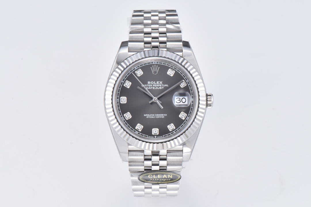 Victory Factory Datejust 36mm Gray Dial with Diamond Hour Markers 904L Steel Case Jubilee Bracelet SuperClone 3235 Movement 01 Clean Factory Datejust 36mm Gray Dial with Diamond Hour Markers 904L Steel Case Jubilee Bracelet SuperClone 3235 Movement 01