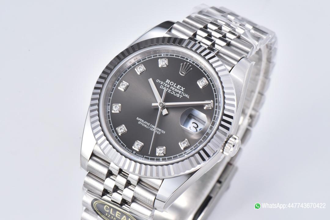 Victory Factory Datejust 36mm Gray Dial with Diamond Hour Markers 904L Steel Case Jubilee Bracelet SuperClone 3235 Movement 02 Clean Factory Datejust 36mm Gray Dial with Diamond Hour Markers 904L Steel Case Jubilee Bracelet SuperClone 3235 Movement 02