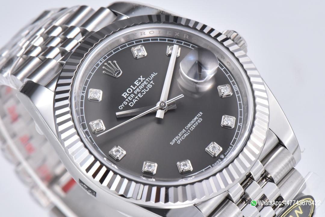 Victory Factory Datejust 36mm Gray Dial with Diamond Hour Markers 904L Steel Case Jubilee Bracelet SuperClone 3235 Movement 03 Clean Factory Datejust 36mm Gray Dial with Diamond Hour Markers 904L Steel Case Jubilee Bracelet SuperClone 3235 Movement 03