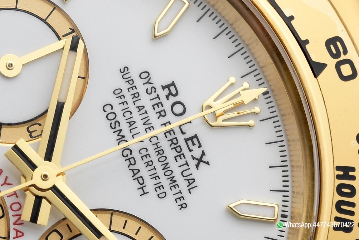 Victory Factory Daytona 126508 White Dial on 18K Yellow Gold Plated Bracelet ShangHai 4131 Movement 04 Clean Factory Daytona 126508 White Dial on 18K Yellow Gold Plated Bracelet ShangHai 4131 Movement 04