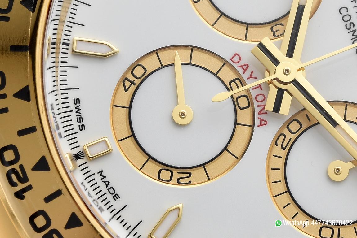 Victory Factory Daytona 126508 White Dial on 18K Yellow Gold Plated Bracelet ShangHai 4131 Movement 05 Clean Factory Daytona 126508 White Dial on 18K Yellow Gold Plated Bracelet ShangHai 4131 Movement 05