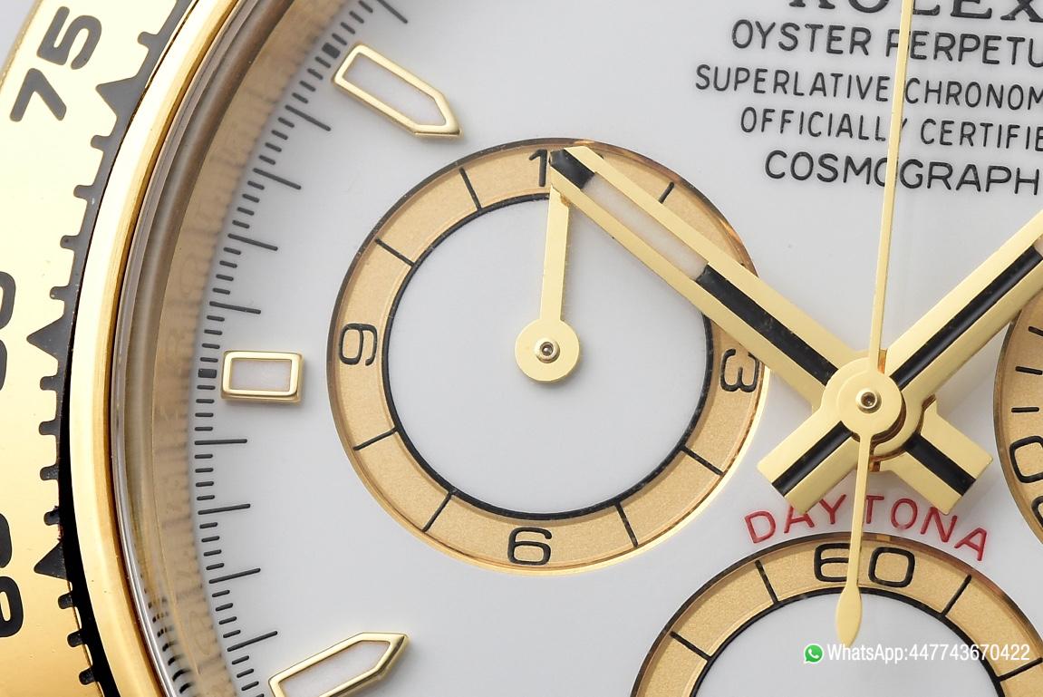 Victory Factory Daytona 126508 White Dial on 18K Yellow Gold Plated Bracelet ShangHai 4131 Movement 06 Clean Factory Daytona 126508 White Dial on 18K Yellow Gold Plated Bracelet ShangHai 4131 Movement 06