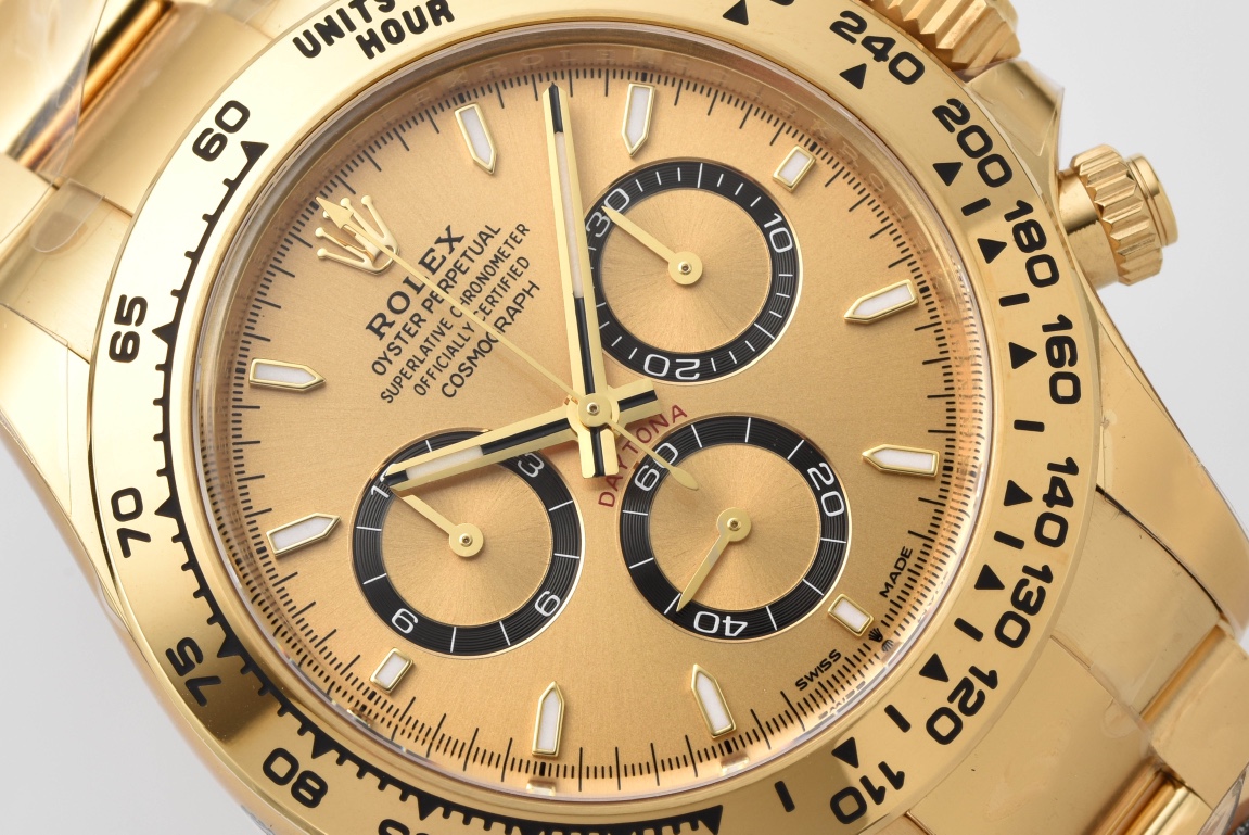 Victory Factory Daytona 126508 Yellow Gold Dial with Black Chrono Counter 18K Yellow Gold Plated Bracelet 4131 Movement 03 Clean Factory Daytona 126508 Yellow Gold Dial with Black Chrono Counter 18K Yellow Gold Plated Bracelet 4131 Movement 03