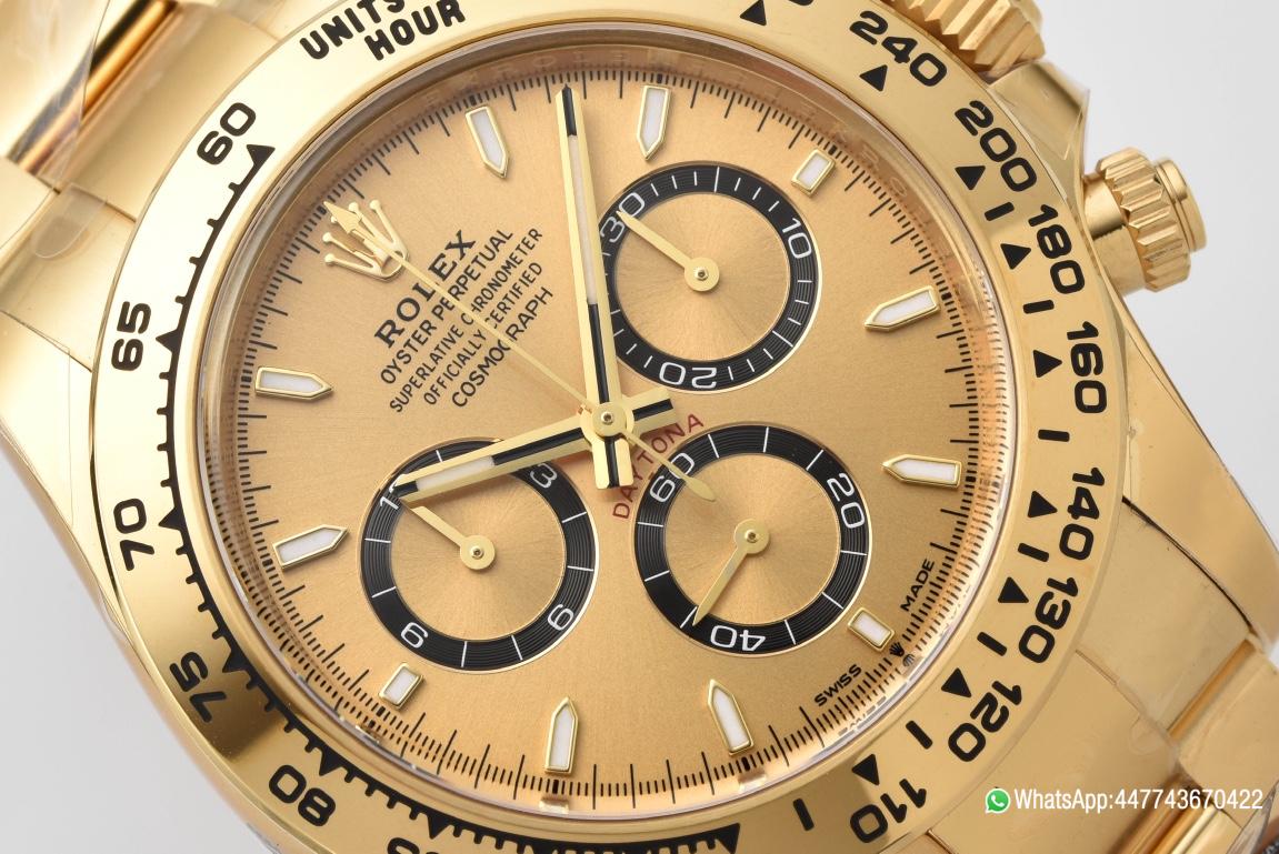 Victory Factory Daytona 126508 Yellow Gold Dial with Black Chrono Counter 18K Yellow Gold Plated Bracelet 4131 Movement 03 Clean Factory Daytona 126508 Yellow Gold Dial with Black Chrono Counter 18K Yellow Gold Plated Bracelet 4131 Movement 03