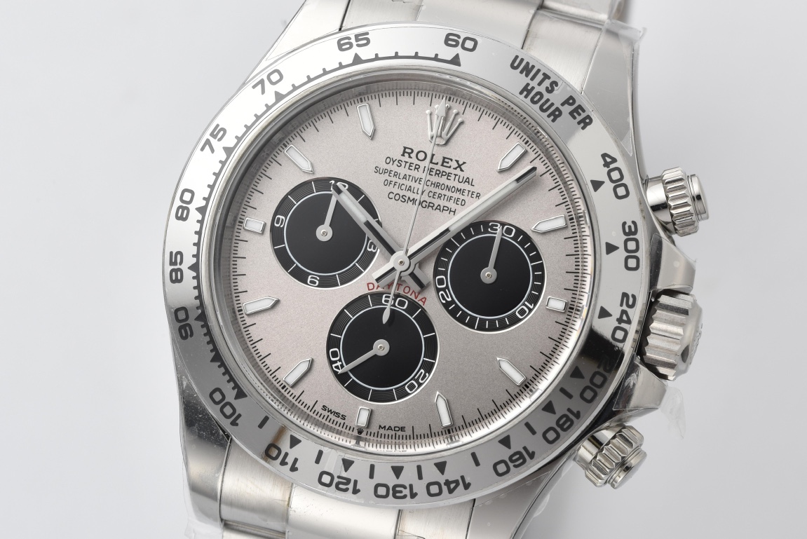Victory Factory Daytona M126509 0003 White Gold Plated Case Steel and Black Dial White Gold Scale Bezel White Gold Band 4131 Movement 02 Clean Factory Daytona M126509 0003 White Gold Plated Case Steel and Black Dial White Gold Scale Bezel White Gold Band 4131 Movement 02