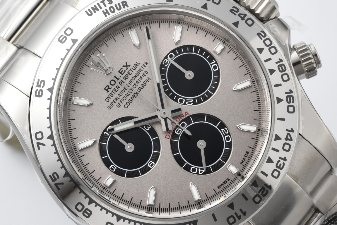 Victory Factory Daytona M126509 0003 White Gold Plated Case Steel and Black Dial White Gold Scale Bezel White Gold Band 4131 Movement 03 Clean Factory Daytona M126509 0003 White Gold Plated Case Steel and Black Dial White Gold Scale Bezel White Gold Band 4131 Movement 03