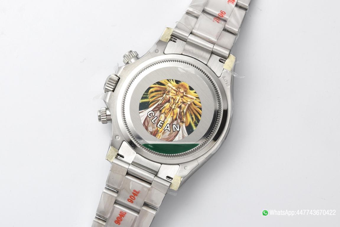 Victory Factory Daytona M126509 0003 White Gold Plated Case Steel and Black Dial White Gold Scale Bezel White Gold Band 4131 Movement 09 Clean Factory Daytona M126509 0003 White Gold Plated Case Steel and Black Dial White Gold Scale Bezel White Gold Band 4131 Movement 09