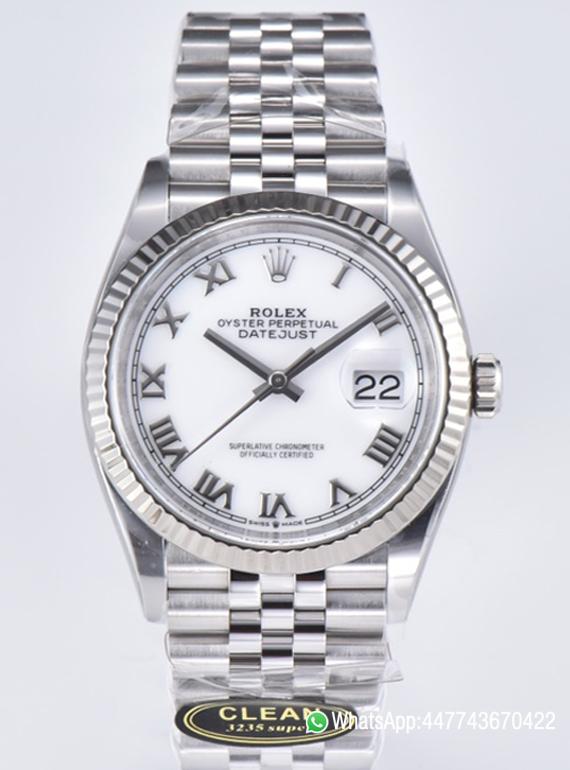 Victory Factory Rolex Datejust 36 White Dial with Roma Hour Markers ShangHai 3235 Movement Jubilee Bracelet 00 Clean Factory Rolex Datejust 36 White Dial with Roma Hour Markers ShangHai 3235 Movement Jubilee Bracelet 00