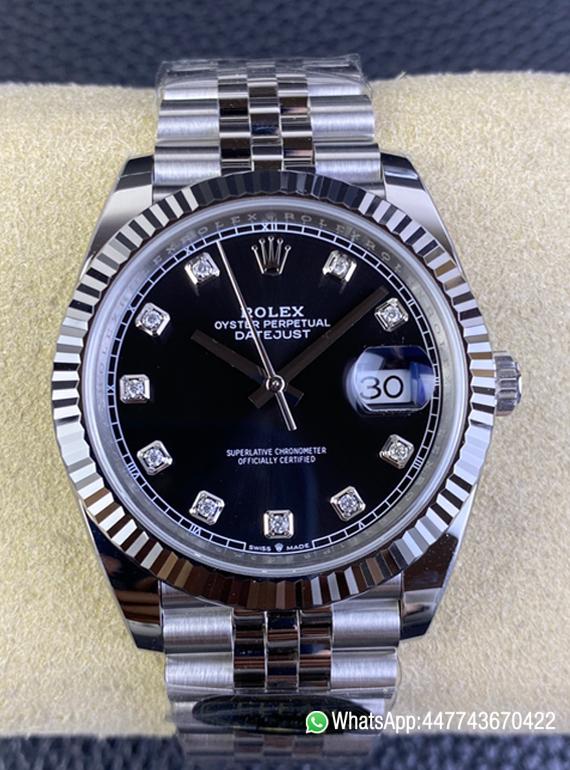 Victory Factory Rolex Datejust M126334 0012 Black Dial Diamond Hour Markers 904L Steel Case Oyster Bracelet ShangHai 3235 Movement 00 Clean Factory Rolex Datejust M126334 0012 Black Dial Diamond Hour Markers 904L Steel Case Oyster Bracelet ShangHai 3235 Movement 00