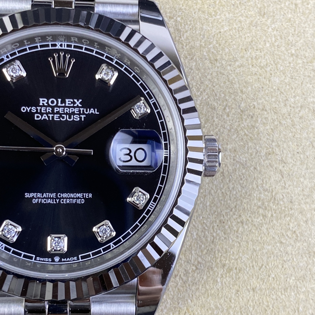 Victory Factory Rolex Datejust M126334 0012 Black Dial Diamond Hour Markers 904L Steel Case Oyster Bracelet ShangHai 3235 Movement 05 Clean Factory Rolex Datejust M126334 0012 Black Dial Diamond Hour Markers 904L Steel Case Oyster Bracelet ShangHai 3235 Movement 05