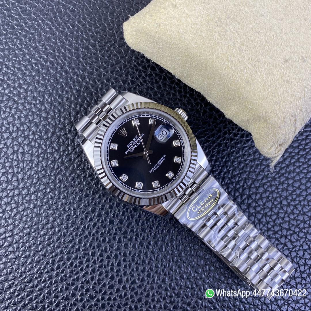 Victory Factory Rolex Datejust M126334 0012 Black Dial Diamond Hour Markers 904L Steel Case Oyster Bracelet ShangHai 3235 Movement 09 Clean Factory Rolex Datejust M126334 0012 Black Dial Diamond Hour Markers 904L Steel Case Oyster Bracelet ShangHai 3235 Movement 09