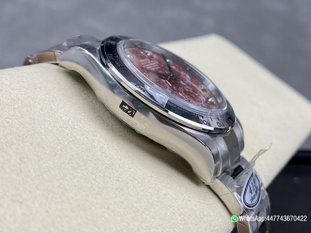 Victory Factory Rolex Daytona 116509 Red Grossular Rubellite Dial Diamonds Index DanDong 4130 SuperClone Movement 05 Clean Factory Rolex Daytona 116509 Red Grossular Rubellite Dial Diamonds Index DanDong 4130 SuperClone Movement 05
