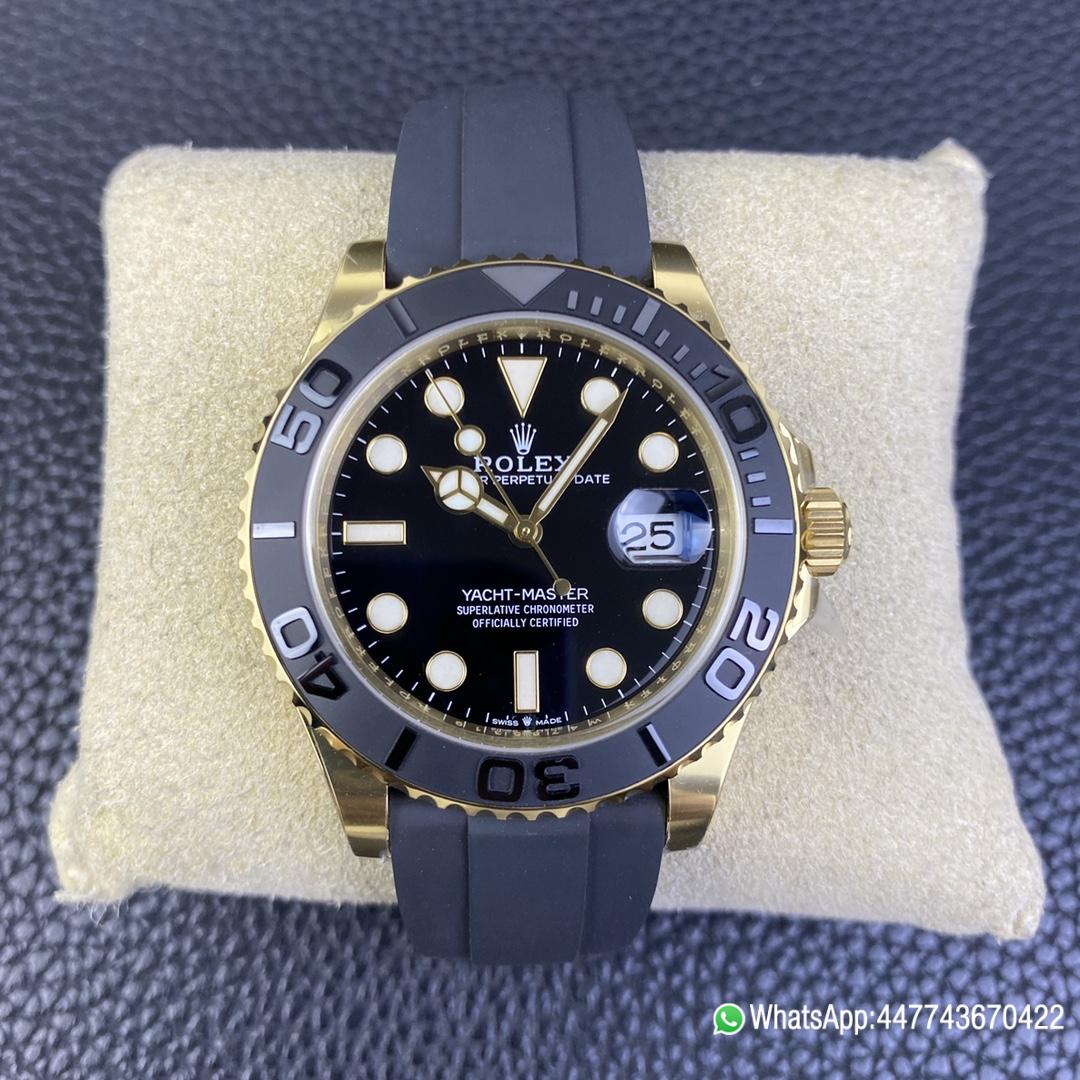 Victory Factory Rolex Yacht Master 42mm 226658 Yellow Gold Case 3D Black Ceramic Bezel Oysterflex Strap SuerClone 3235 Movement 01 Clean Factory Rolex Yacht Master 42mm 226658 Yellow Gold Case 3D Black Ceramic Bezel Oysterflex Strap SuerClone 3235 Movement 01