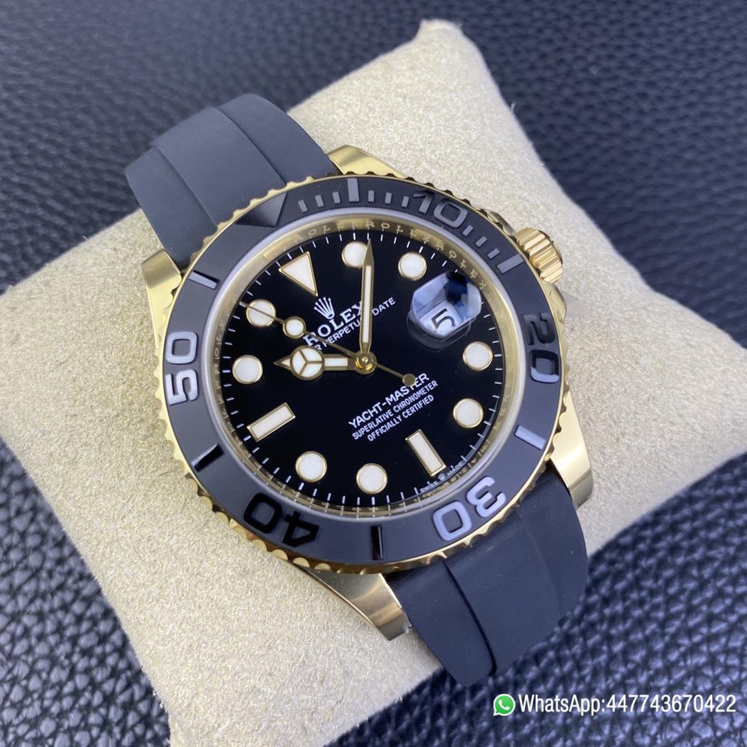 Victory Factory Rolex Yacht Master 42mm 226658 Yellow Gold Case 3D Black Ceramic Bezel Oysterflex Strap SuerClone 3235 Movement 02 Clean Factory Rolex Yacht Master 42mm 226658 Yellow Gold Case 3D Black Ceramic Bezel Oysterflex Strap SuerClone 3235 Movement 02