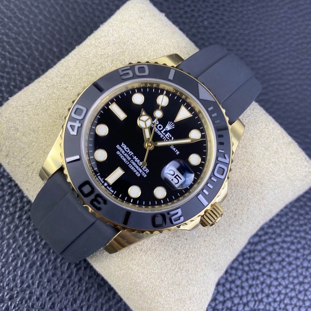 Victory Factory Rolex Yacht Master 42mm 226658 Yellow Gold Case 3D Black Ceramic Bezel Oysterflex Strap SuerClone 3235 Movement 03 Clean Factory Rolex Yacht Master 42mm 226658 Yellow Gold Case 3D Black Ceramic Bezel Oysterflex Strap SuerClone 3235 Movement 03