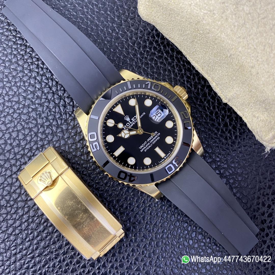 Victory Factory Rolex Yacht Master 42mm 226658 Yellow Gold Case 3D Black Ceramic Bezel Oysterflex Strap SuerClone 3235 Movement 09 Clean Factory Rolex Yacht Master 42mm 226658 Yellow Gold Case 3D Black Ceramic Bezel Oysterflex Strap SuerClone 3235 Movement 09
