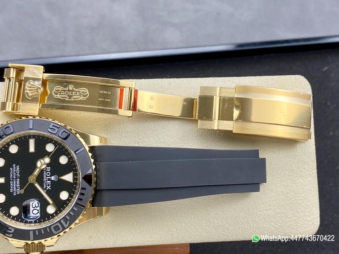 Victory Factory Rolex Yacht Master 42mm 226658 Yellow Gold Case 3D Black Ceramic Bezel Oysterflex Strap SuerClone 3235 Movement 10 Clean Factory Rolex Yacht Master 42mm 226658 Yellow Gold Case 3D Black Ceramic Bezel Oysterflex Strap SuerClone 3235 Movement 10