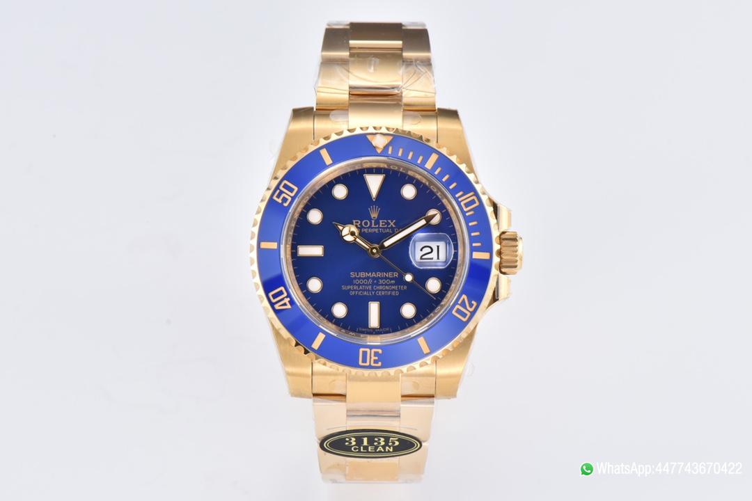 Victory Factory Submariner 116618LB 40mm Blue Dial Ceramic Bezel Full Yellow Gold Case 01 1 Clean Factory Submariner 116618LB 40mm Blue Dial Ceramic Bezel Full Yellow Gold Case 01 1