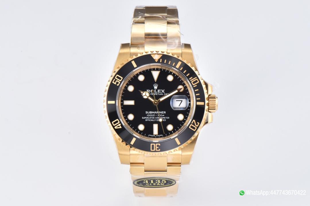 Victory Factory Submariner 116618LN 40mm Black Dial Ceramic Bezel Full Yellow Gold Case 01 1 Clean Factory Submariner 116618LN 40mm Black Dial Ceramic Bezel Full Yellow Gold Case 01 1