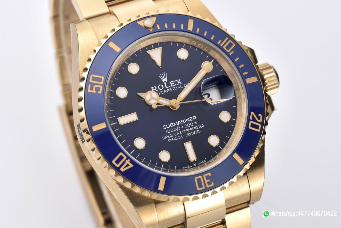 Victory Factory Submariner 126618LB 41mm Blue Dial Ceramic Bezel Full Yellow Gold Plated Case Oyster Bracelet SH3235 Movement 02 Clean Factory Submariner 126618LB 41mm Blue Dial Ceramic Bezel Full Yellow Gold Plated Case Oyster Bracelet SH3235 Movement 02