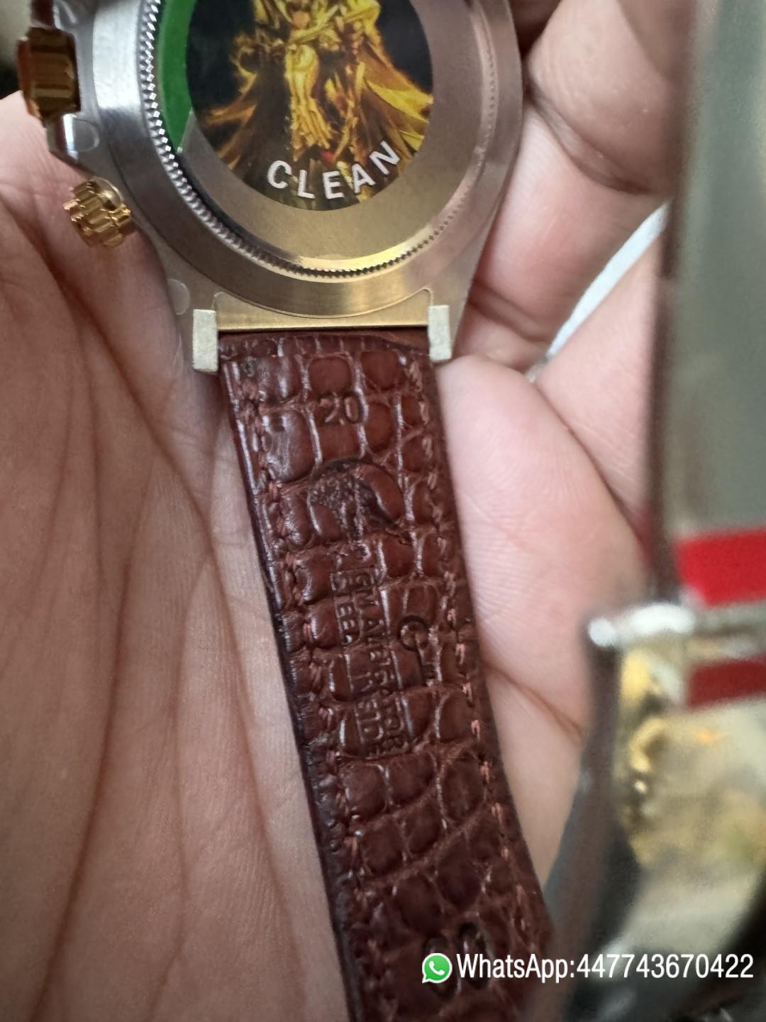 Victory Factory Watch Daytoan 116503 White Dial Yellow Gold Bezel 904L Steel Case Alligator Strap DD4130 Movement 14 Clean Factory Watch Daytoan 116503 White Dial Yellow Gold Bezel 904L Steel Case Alligator Strap DD4130 Movement 14