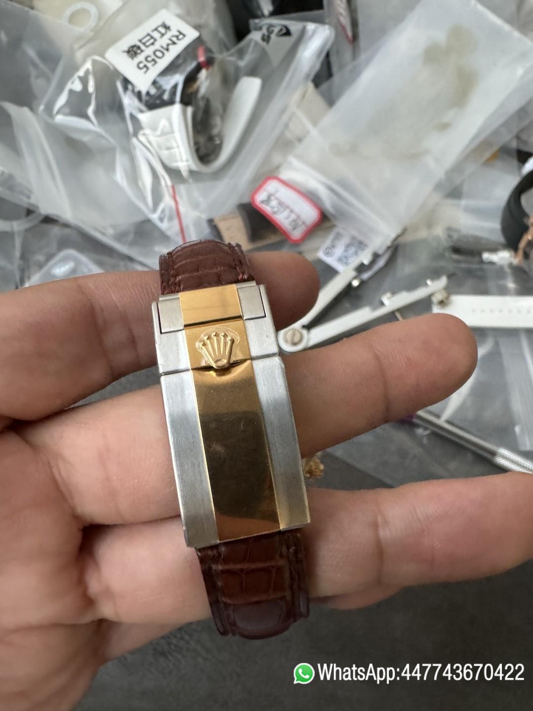 Victory Factory Watch Daytoan 116503 White Dial Yellow Gold Bezel 904L Steel Case Alligator Strap DD4130 Movement 17 Clean Factory Watch Daytoan 116503 White Dial Yellow Gold Bezel 904L Steel Case Alligator Strap DD4130 Movement 17
