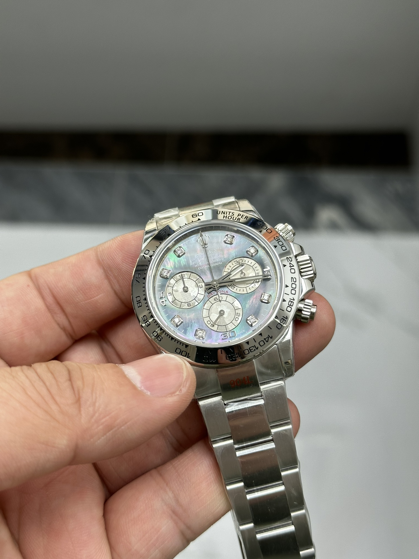 Victory Factory Watch Daytona 116509 Black Mother of Pearl Dial Diamond Hors Markers SuperClone 4130 Movement 03 Clean Factory Watch Daytona 116509 Black Mother of Pearl Dial Diamond Hors Markers SuperClone 4130 Movement 03