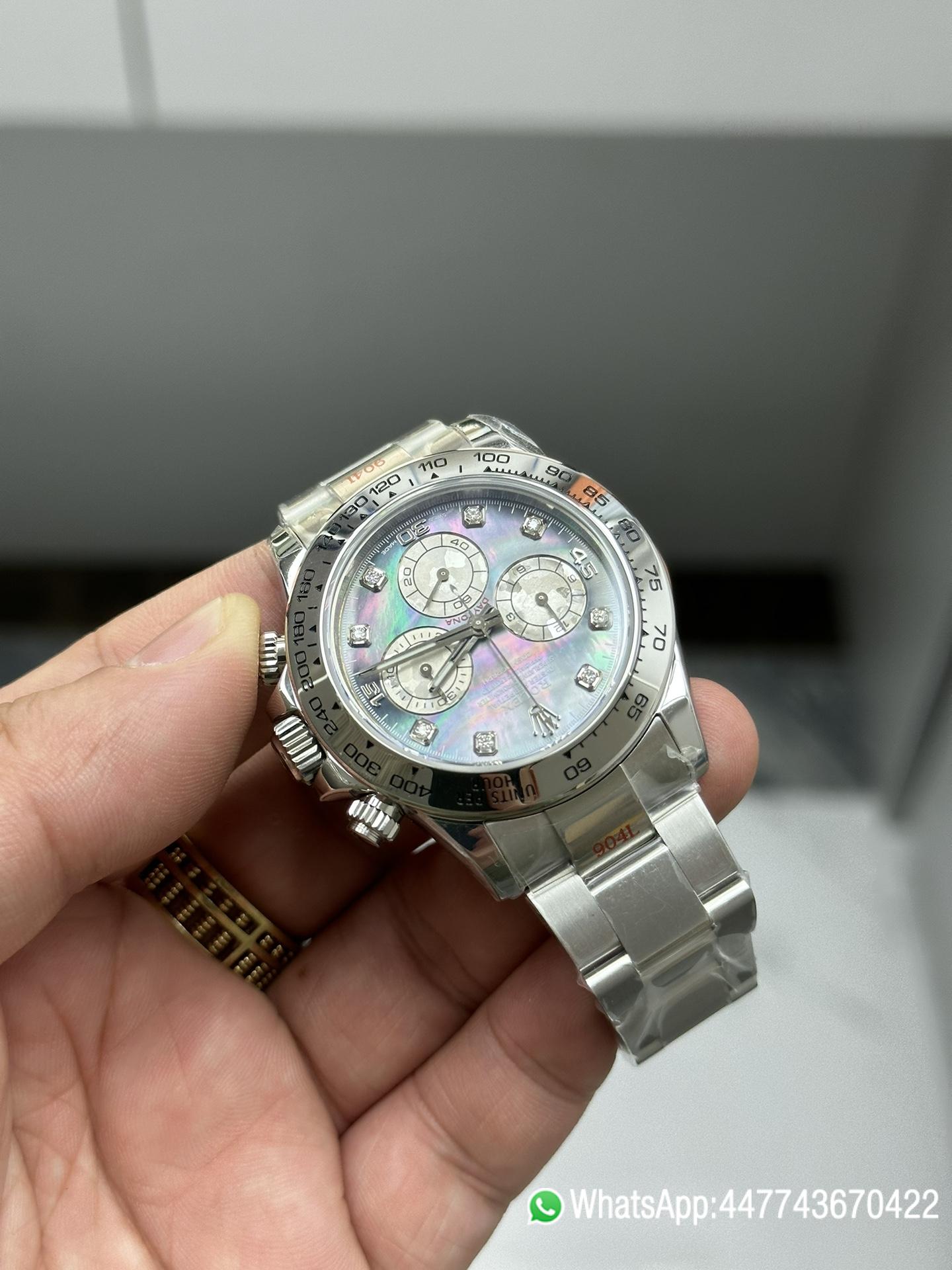 Victory Factory Watch Daytona 116509 Black Mother of Pearl Dial Diamond Hors Markers SuperClone 4130 Movement 05 Clean Factory Watch Daytona 116509 Black Mother of Pearl Dial Diamond Hors Markers SuperClone 4130 Movement 05