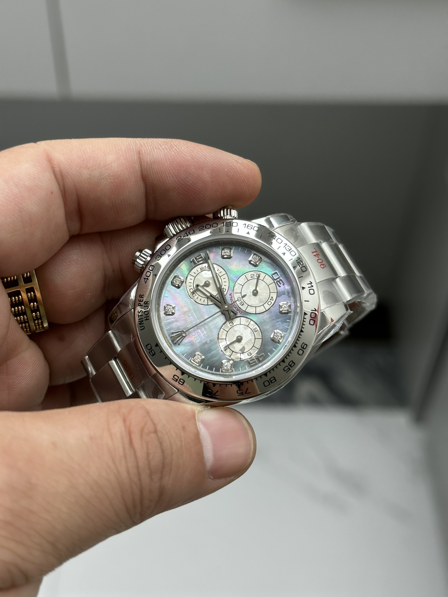 Victory Factory Watch Daytona 116509 Black Mother of Pearl Dial Diamond Hors Markers SuperClone 4130 Movement 07 Clean Factory Watch Daytona 116509 Black Mother of Pearl Dial Diamond Hors Markers SuperClone 4130 Movement 07