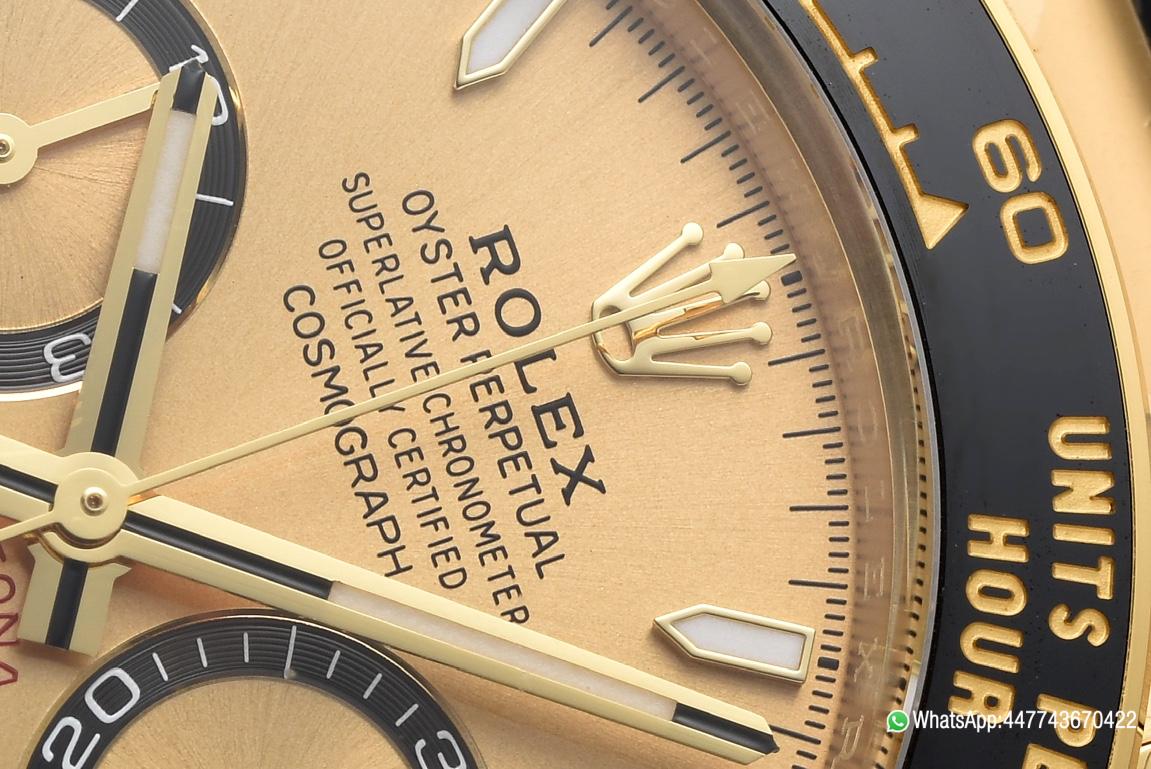 Victory Factory Watch Rolex Daytona 126518 Yellow Gold Case Golden Dial and Black Counter Rings Oysterflex Strap 4131 Movement 05 Clean Factory Watch Rolex Daytona 126518 Yellow Gold Case Golden Dial and Black Counter Rings Oysterflex Strap 4131 Movement 05