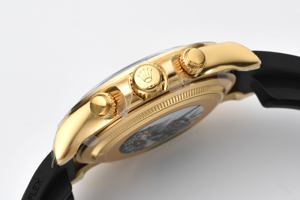 Victory Factory Watch Rolex Daytona 126518 Yellow Gold Case Golden Dial and Black Counter Rings Oysterflex Strap 4131 Movement 07 Clean Factory Watch Rolex Daytona 126518 Yellow Gold Case Golden Dial and Black Counter Rings Oysterflex Strap 4131 Movement 07